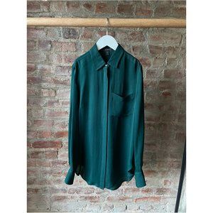 J Crew Silk Button Down Shirt